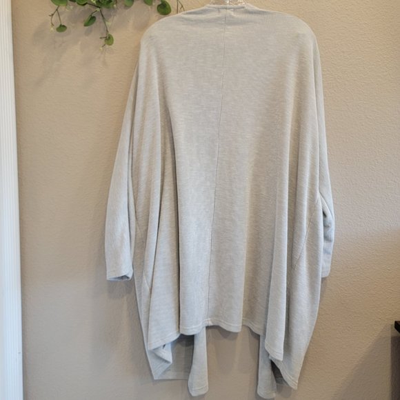 DONNI | Light Grey Ribbed Duster Cardigan | One Size Fits Most - Picture 2 of 9